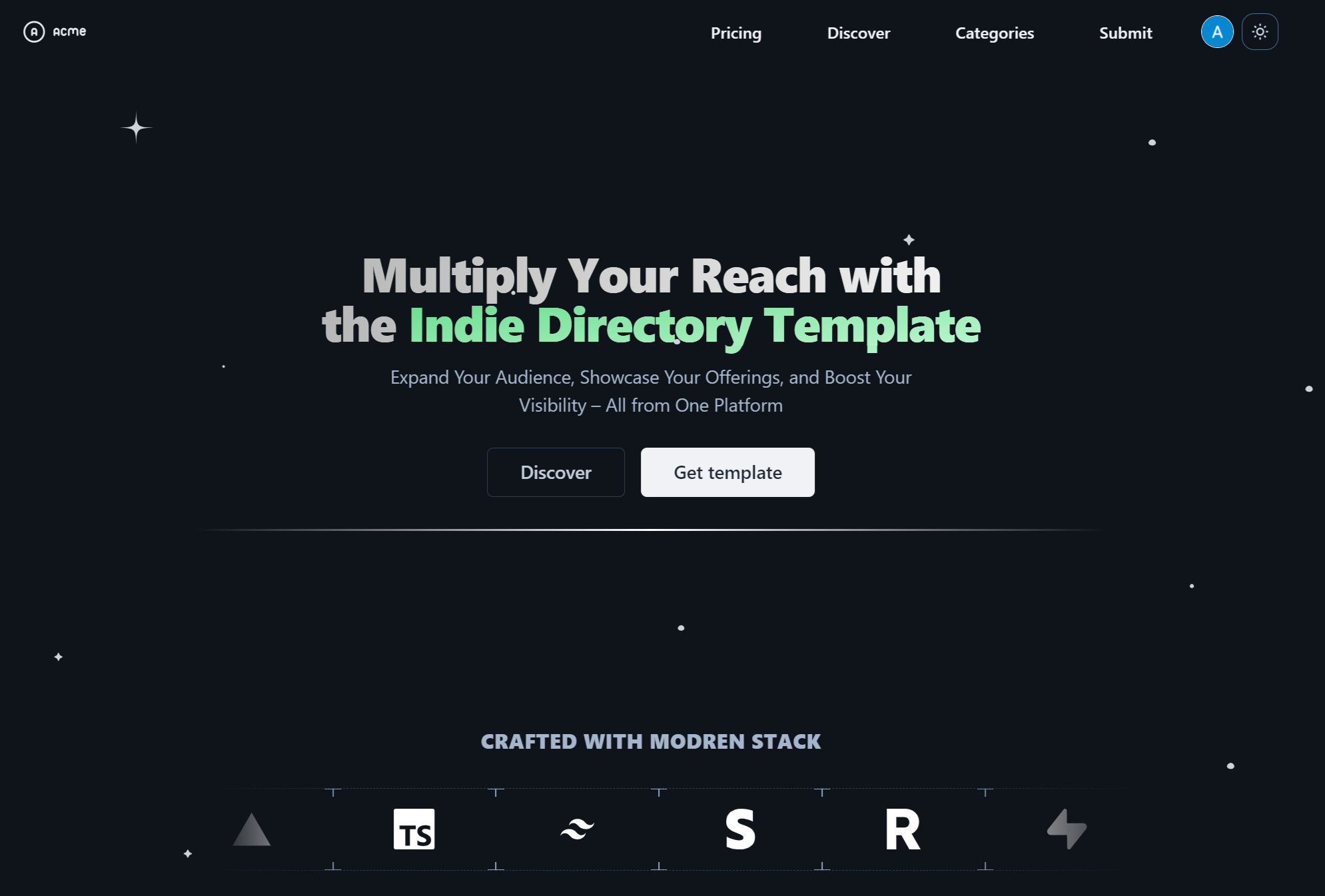 Indie Directory Starter Shadcn UI Templates
