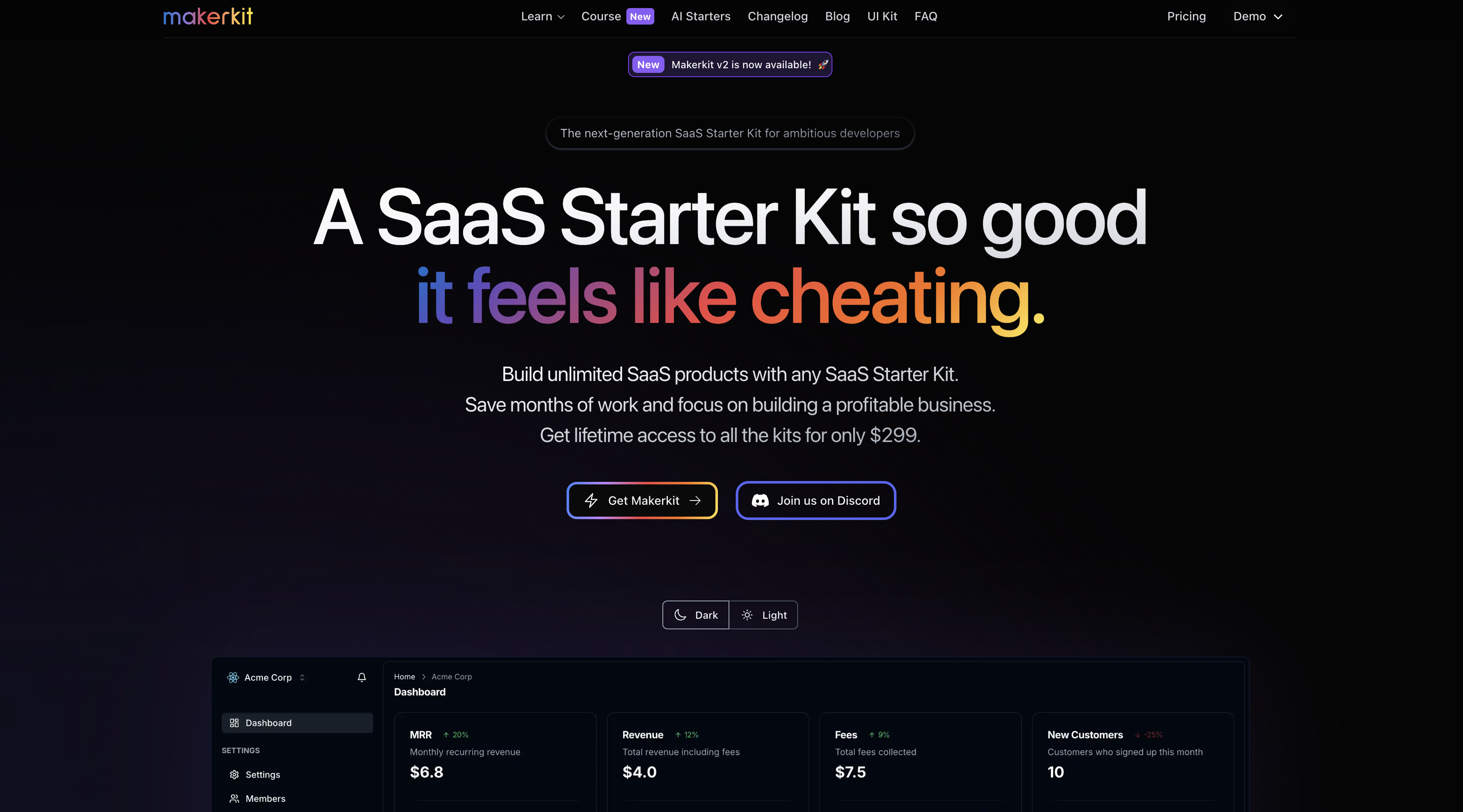 MakerKit Dev Shadcn UI Templates